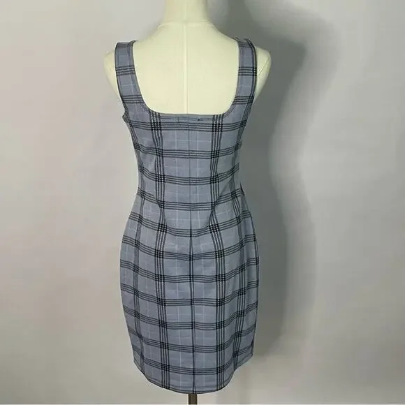Popular Basic blue plaid 90s Y2K Clueless womens dress Size XL preppy academia - Picture 8 of 11